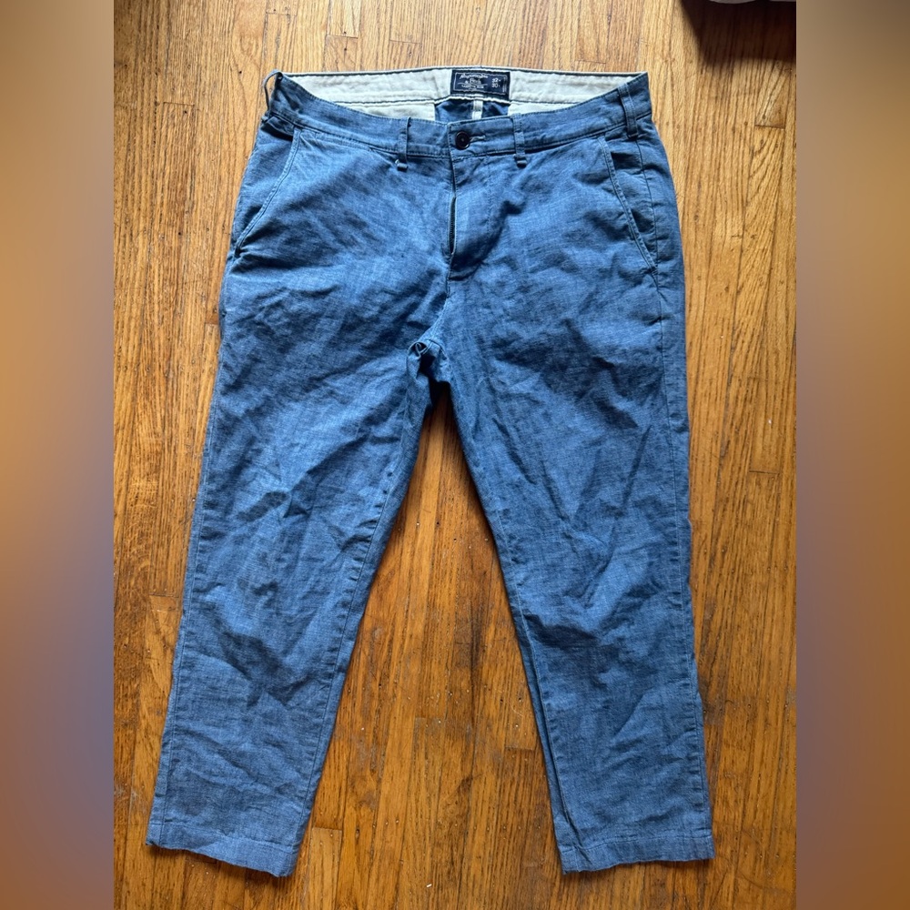 Abercrombie & Fitch Men's Blue Slim Chinos